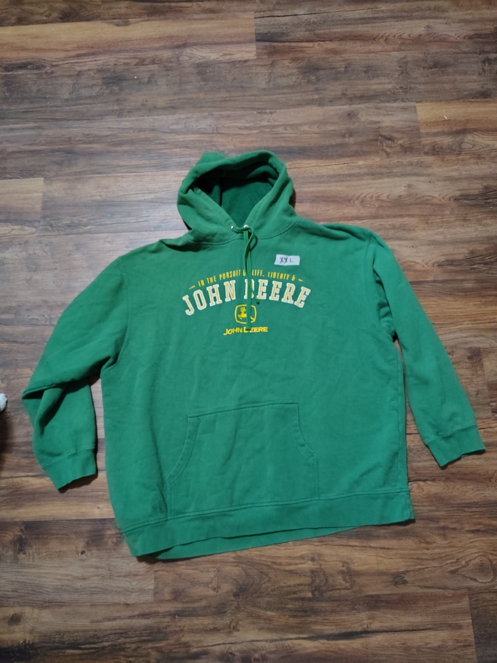 John Deere Men's Green Hooded Sweatshirt